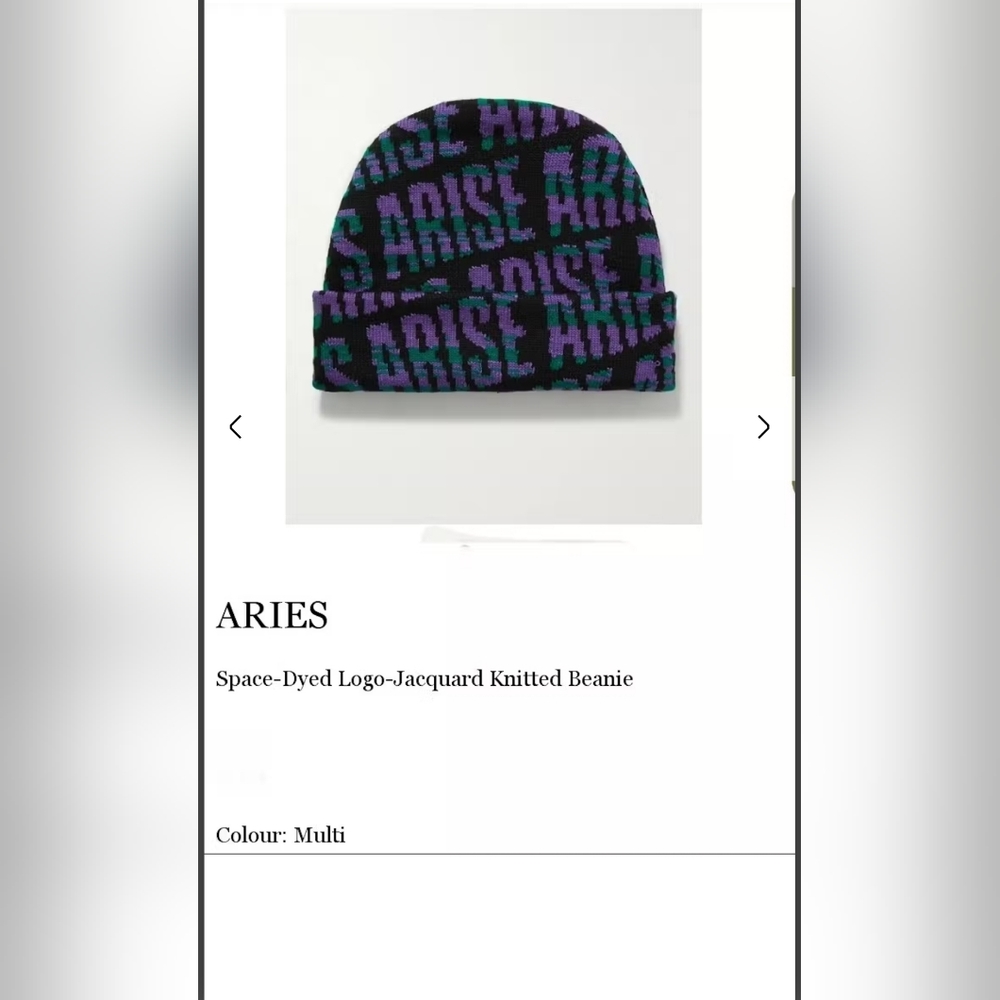 Aries Beanie Hat NWT